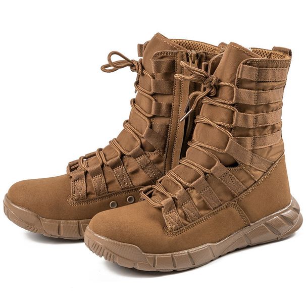 Combat Boots Mountaineering Boots High-top Tactical Boots Desert Boots Brown Light Combat Boots Training Boots_vogvips.com