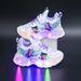 Girls' With Lights 2025 Spring And Autumn New Mesh Breathable Children's Sports Nezha Soft Sole Running Shoes_vogvips.com
