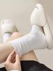 1/5/10/15/20 Pairs Of New Korean Version Pure White Women's Mid-Calf Socks_vogvips.com
