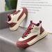 Trendy Men's 2025 Winter New Model, Leather With Fleece Lining, Non-Slip Board S, Warm And Comfortable Mid-Top Dad_vogvips.com