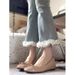 Nude Single Shoes Women's Inner Height Increase Flat-soled Ladyshoes French Temperament Ballet Shoes Light Mouth Soft Sole Doudou Shoes_vogvips.com
