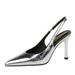 7317 European And American Style Sexy Pointed Toe Patent Leather Ultra High Heel Stiletto Women's Shoes Back Strap_vogvips.com