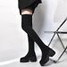 Autumn Winter Stretch For Women 2023 Knitted Slimming Over-the-Knee Thick Sole Style Long High Tube Slim Boots_vogvips.com