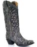 Vintage Pointe Women's Shoes Embroidery Ethnic Style Tall Solid Color Thick Heel Plus Size Fashion Boots_vogvips.com