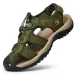 2023 Echtes Leder Männer Sandalen Sommer Outdoor Sport Männer Sandalen Hausschuhe Nicht Slip Strand Schuhe Casual Männer Alias hombre_vogvips.com