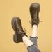 Platform Sole Comfortable Short British Style Fashion Martin 2024 Autumn Winter New Lace-up Trendy Leather Shoes Single_vogvips.com