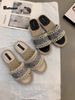 2024 Internet Celebrity Models Oulisasi Small Fragrant Flat Bottomed Flip Flops Shoes 2024 New Summer French Style Matching Skirt Sandals_vogvips.com