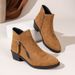 Cross-Border Plus Size Leopard 2024 Autumn Winter New European And American Style Side Zipper Single Boots For_vogvips.com