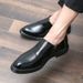 New Fashion Brown Business Casual Loafer Shoes For Men Black Formal Leather Shoes For Daily Office Casual Men's Shoes For One Foot Banquet Dress Weddi_vogvips.com