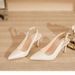 Women's Shoes Pointed Toe High Heels - Elegant Stiletto Pumps With Ankle Strap For Spring Summer Fall Shallow Mouth Back Empty Single Shoes_vogvips.com