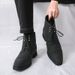 New Fashion Retro Martin Boots Men's Thick Sole Lace-up Business Leather Men's Boots Round Toe Thick Sole High Top Leather Boots Chelsea Short Boots_vogvips.com