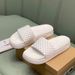 New Style Red Sole Slippers For Men And Women, Non-Slip Thick Sole, Simple Outdoor Sandals, Comfortable Flat Heel, Lightweight_vogvips.com