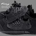 Men's Chunky Platform Sneakers - Lightweight Comfortable Casual Shoes With Thick Sole For Height Boost (Gray, Black/White)_vogvips.com