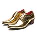 Gold Pointed High Heels Men's Shoes, Oversized Spring And Autumn Fashion Boots, Business Casual Leather Shoes For_vogvips.com