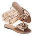 Women’s Flat Slippers With Bow & Rhinestones – Plus Size Comfort, Casual Vacation Style, Soft & Stylish Chinese Translation_vogvips.com
