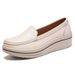 2024 Spring And Autumn New Flat Wedge Rocking Platform Versatile Thick Sole Mid Heel Casual Women's Shoes_vogvips.com