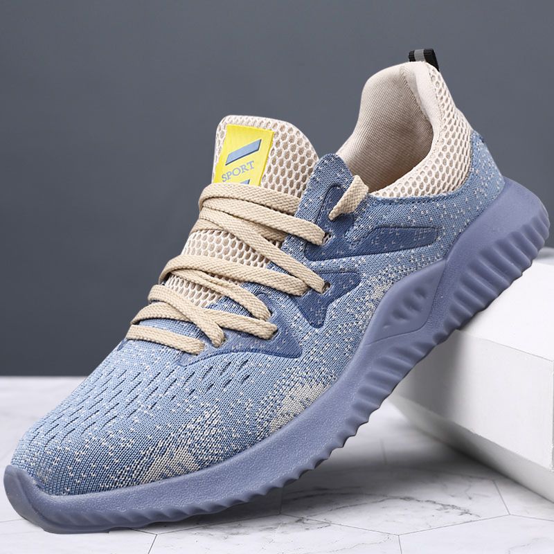 Labor Protection Shoes Steel Baotu Anti-smash Anti-puncture Flying Fabric Comfortable Lightweight Fashion Trend Safety Protection Work Shoes_vogvips.com
