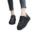 Stylish Rhinestone Embellished Low-Top Sneakers For Women – Breathable Fabric, Chunky Platform, Lace-Up Design, Casual & Trendy_vogvips.com