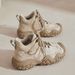 2026 New Genuine Leather Hiking Canvas Shoes Short British Style Casual Martin Women's Boots Non-Slip Wear-Resistant_vogvips.com