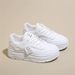 New Product 2026 Fashion Sneakers Women's Artificial Leather Splicing Low Top Lace-Up Thick Sole Non-Slip Wear-Resistant Running Shoes 35-40_vogvips.com