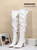 Women's Shoes Autumn And Winter Thick Heel High Heels Fashionable Side Zipper Women's Boots High Boots Foreign Trade Large Size Long Term_vogvips.com