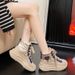 Women's Shoes Thick Soled High Top Women's Shoes Winter Plus Velvet Warm All Match Ins Student Casual Sports Cotton Shoes K6719_vogvips.com