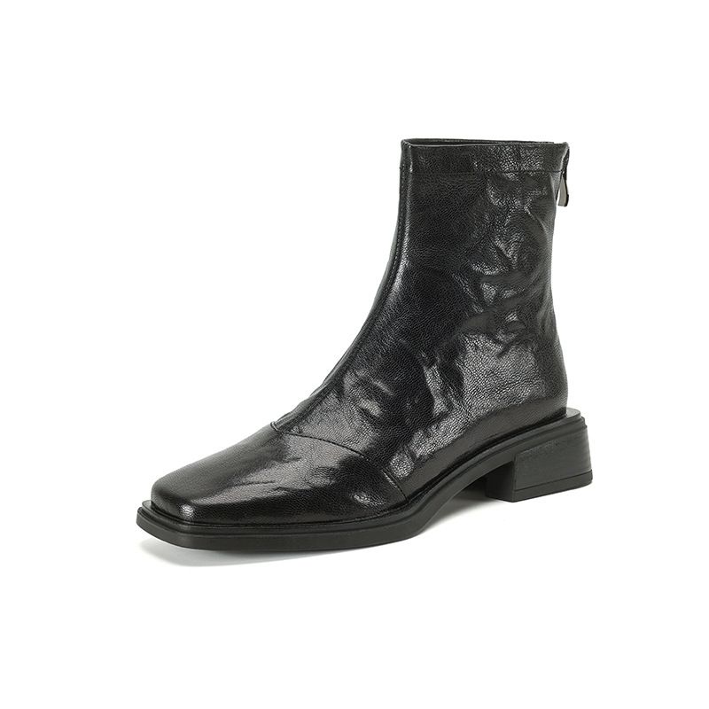 Mid-thick-heeled Women's Autumn And Winter Fleece Boots 2026 New Style Martin Boots_vogvips.com