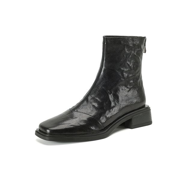 Mid-thick-heeled Women's Autumn And Winter Fleece Boots 2026 New Style Martin Boots_vogvips.com