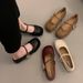 Popular Skirt, Gentle Style, Spring Granny Shallow For Women, French Style 2024, Paired With Mary Jan, Flat_vogvips.com