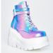New Style Sponge Cake Thick Soled Colorful High Button Strap Casual Women's Shoes In Large Size_vogvips.com
