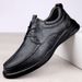 Men's Casual Leather Shoes, Lace-up, Breathable, Popular Style, Sole, Soft Leather, Suitable For Office Work And Formal_vogvips.com