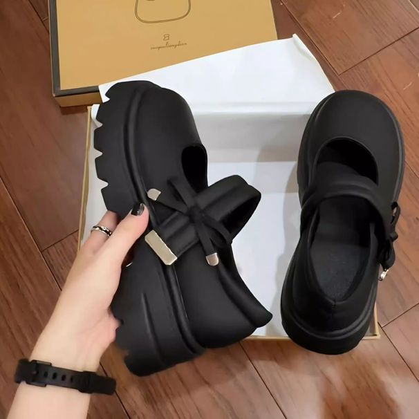 Small Muffin Platform Small Leather Shoes Women's JK British Comfortable Loafers_vogvips.com
