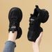 Black Dad Sneakers For Women 2025 New Autumn Thick-Soled White Height-Increasing Soft-Soled Travel Sports Casual Shoes Versatile_vogvips.com
