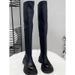 Over-the-Knee For Women 2024 New Thick-Soled Riding Autumn Winter Fleece-Lined Stretch Slim Long Boots_vogvips.com
