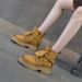 Martin Boots Women's Retro Casual Simple Versatile Short Boots Travel Mountaineering Rhubarb Boots_vogvips.com