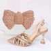 Fashion sexy women's shoe bag set lace mesh fabric ankle strap fringe rhinestone decoration_vogvips.com