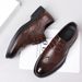 Suitable For All Seasons Men's Brogue Pointed Toe Carved Lace-up Business Formal Genuine Leather British Korean Style Hairstylist Wedding Shoes_vogvips.com