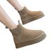 Chelse snow boots soled 2025 new winter with plush and thick women's sponge cake short tube northeast suede_vogvips.com