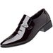 Men's Breathable Oxford Dress Shoes Sharp Toe Comfortable Wedding Formal Footwear_vogvips.com