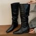 Inner Height Increase Slouchy Long Knight 2025 Autumn Winter New Small Size Over-the-Knee Square Toe Slimming Boots_vogvips.com