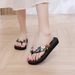 Women's Ethnic Style Satin Flip Flops Bohemian Strap Casual Summer Beach Slippers Lightweight Footwear_vogvips.com