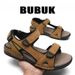 Bubuk First-Layer Cowhide Leather Beach Sandals, Summer Outdoor Hiking Lightweight Water With Arch Support, Stylish_vogvips.com