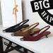 5316 Korean Style Metal Pointed Toe Suede Shallow Mouth Back Strap Low Single Women's Wine Glass Heel Party Backls_vogvips.com
