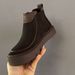 Men's Shoes Summer Frosted Leather Thick Sole Heightened Slip On Fashionable Casual Shoes High End Wear Resistant Short Boots_vogvips.com
