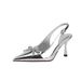 Women's Heel High Sandals Bag Set Heels High End Rhinestone Round Handbag_vogvips.com