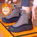 Winter Fashion Women's Thick Soled Martin Boots Snow Cotton Shoes Plus Velvet Warm Casual Front Zipper High Top Shoes_vogvips.com