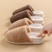 Autumn And Winter Couple Warm Cotton Mop Removable And Washable Thick Sole Non-slip And Comfortable Fluffy Home Shoes Warm Cotton Slippers_vogvips.com