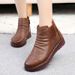 2024 New Autumn Winter Genuine Leather Soft Sole Flat Short Fleece-Lined Mom Cotton Shoes Retro Women's Boots_vogvips.com