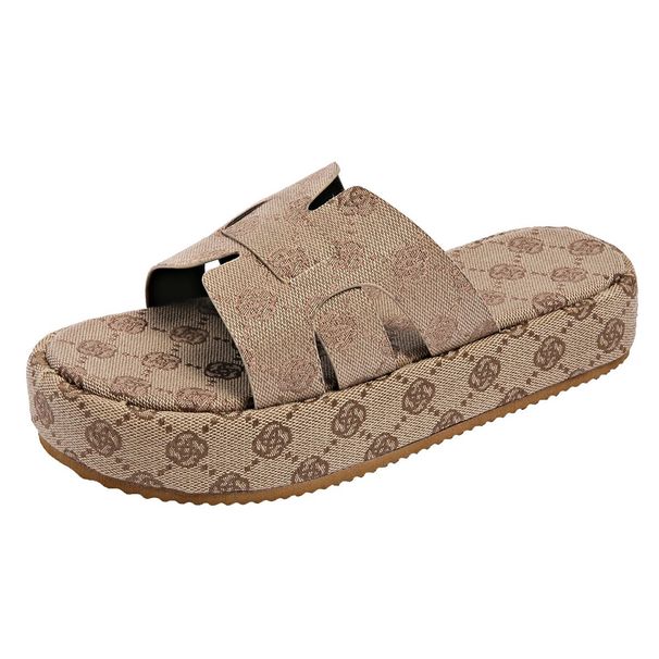 Free Delivery Fashionable Daily Commuting Wearing One Line Of Sponge Cake Slippers Outside_vogvips.com