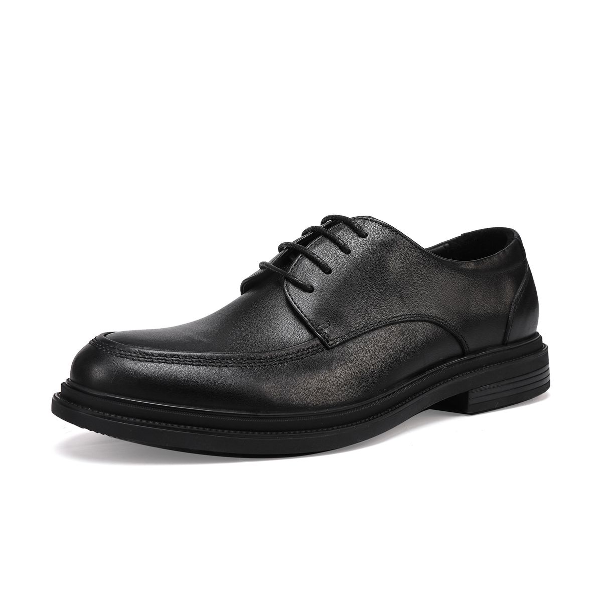 Euro Step Goldlion Same Style Men's Business Formal Suit Genuine Leather Cowhide Height Increasing Wedding Shoes Lace-up Trendy_vogvips.com